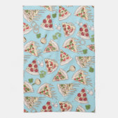 Käsespezifisches Pizza-Muster Geschirrtuch (Vertikal)