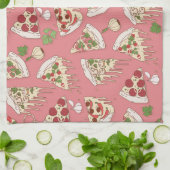Käsespezifisches Pizza-Muster Geschirrtuch (Gefaltet)