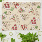 Käsespezifisches Pizza-Muster Geschirrtuch (Gefaltet)