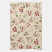 Käsespezifisches Pizza-Muster Geschirrtuch (Vertikal)