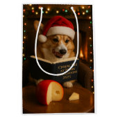 Käsesteuer Weihnachtsgeschenk - Corgi Mittlere Geschenktüte (Vorderseite)
