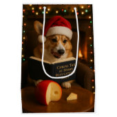 Käsesteuer Weihnachtsgeschenk - Corgi Mittlere Geschenktüte (Rückseite)