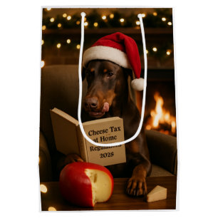 Käsesteuer Weihnachtsgeschenk - Doberman Mittlere Geschenktüte
