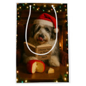 Käsesteuer Weihnachtsgeschenk Old English Sheepdog Mittlere Geschenktüte (Vorderseite)