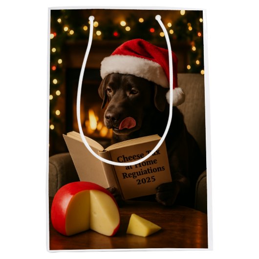 Käsesteuer Weihnachtsgeschenk - Schokolade Labrado Mittlere Geschenktüte (Vorderseite)