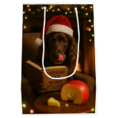 Käsesteuer Weihnachtsgeschenk-Tasche - Arbeitspuck Mittlere Geschenktüte (Rückseite)