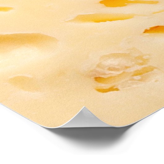 Käsestruktur mit Löchern Poster (Ecke)