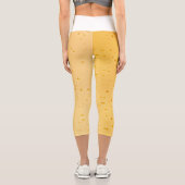 Käsetexturmuster Capri Leggings (Rückseite)