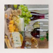 Käsewein Honig Walnüsse Trauben Crackers Food Puzzle (Horizontal)