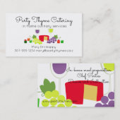 Käseweinaperitif-Kochs-Catering-Geschäftskarte Visitenkarte (Vorne/Hinten)