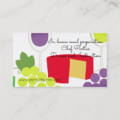 Käseweinaperitif-Kochs-Catering-Geschäftskarte Visitenkarte (Rückseite)