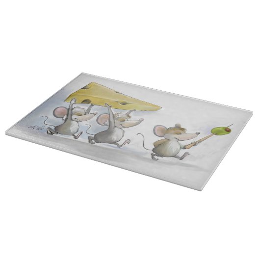 Käsezuführung (mit Oliven) Schneidebrett (Ecke)