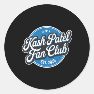 Kash Patel Fanclub Est. 2025 Retro-Logo Trump Nom Runder Aufkleber