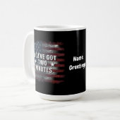 Kash Patel "You have two Minutes" Interview Quot Kaffeetasse (Vorderseite Links)