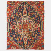 Kashan Poshti Central Persian Rug Print Fleecedecke (Vorderseite)