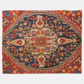 Kashan Poshti Central Persian Rug Print Fleecedecke (Vorderseite (Horizontal))