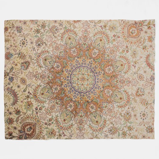 Kashan Poshti Central Persian Rug Print Fleecedecke (Vorderseite (Horizontal))