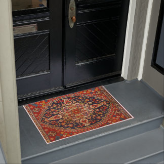 Kashan Poshti Central Persian Rug Print Fußmatte