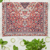 Kashan Poshti Central Persian Teppichdruck Geschirrtuch (Gefaltet)