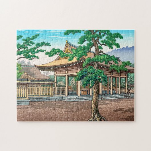 Kashiwara Shrine Sommerlandschaft Japanische Hanga Puzzle (Horizontal)