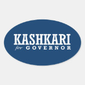 KASHKARI FÜR REGIERUNG 2014 OVALER AUFKLEBER (Vorderseite)