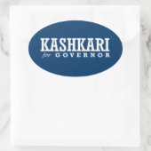 KASHKARI FÜR REGIERUNG 2014 OVALER AUFKLEBER (Tasche)