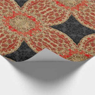 Kashmid Scharlach Geschenkpapier
