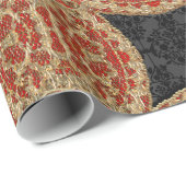 Kashmid Scharlachrot Geschenkpapier (Rolleneckpunkt)