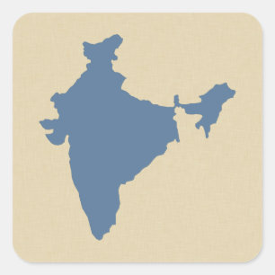 Kashmir Blue Spice Moods Indien Quadratischer Aufkleber