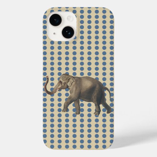 Kashmir Blue Spice Moods Punkte mit Elefant Case-Mate iPhone Hülle (Rückseite)
