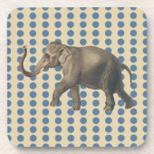 Kashmir Blue Spice Moods Punkte mit Elefant Getränkeuntersetzer (Vorderseite)