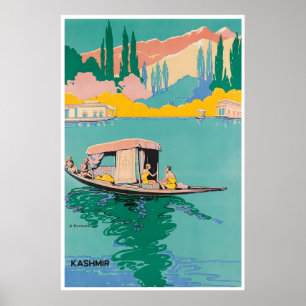 Kashmir-Druck indische Kunst Indien ReiseplakatA Poster