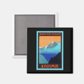 Kashmir ~ Vintage Travel Magnet (Vorderseite/Rückseite)
