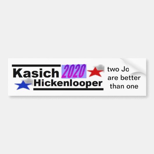 Kasich-Hickenlooper 2020 Autoaufkleber (Vorne)