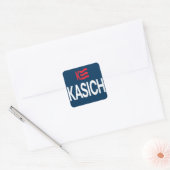 Kasich Logo Quadratischer Aufkleber (Umschlag)
