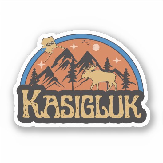 Kasigluk, Alaska-Aufkleber Aufkleber (Vorderseite)