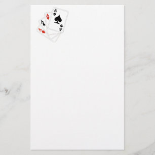 Kasino-Briefpapier vier Asse Briefpapier