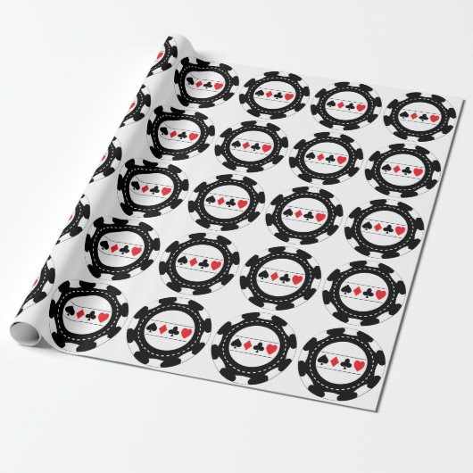 Kasino-Chip-Packpapier Geschenkpapier (Ungerollt)