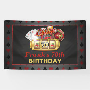 Kasino-Geburtstags-Fahne - 70. Geburtstag Banner