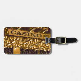 Kasino-helle Lichter Las Vegas, das Geld spielt Gepäckanhänger