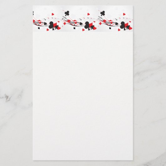 Kasino-Kartenspielbriefpapier Briefpapier (Vorderseite)