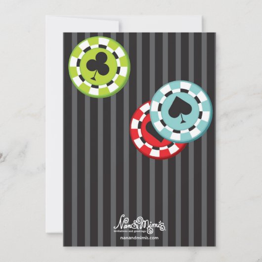 Kasino-NachtParty Einladungen (Rückseite)