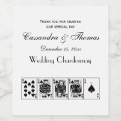 Kasino-NachtPoker-königliche gerades Weinetikett (Einzelnes Label)