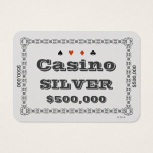 Kasino ~SILVER~ Poker-Chip-Plakette $500K (100ct)