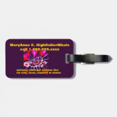 Kasino-Spieler-High Roller Gepäckanhänger (Rückseite horizontal)