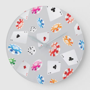 Kasino, Spielzubehör Muster 8 Große Wanduhr