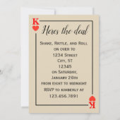 Kasino-Thema Einladung (Rückseite)