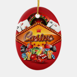Kasinoillustration mit spielenden Elementen Keramik Ornament