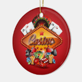 Kasinoillustration mit spielenden Elementen Keramikornament (Links)