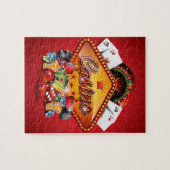 Kasinoillustration mit spielenden Elementen Puzzle (Horizontal)